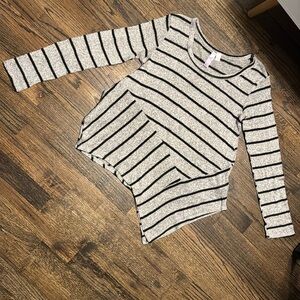 Black and grey striped sweater